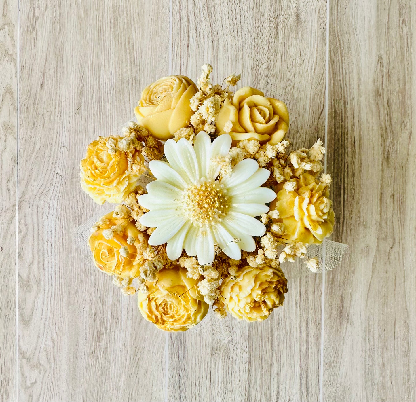 Bouquet of Scented Soy Candle Flowers – Handmade Luxury Gift in Reusable Ceramic Bowl | Valentine's Day, Birthday, or Just Because