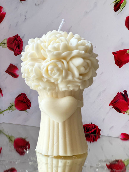 Blooming Rose Bouquet Candle