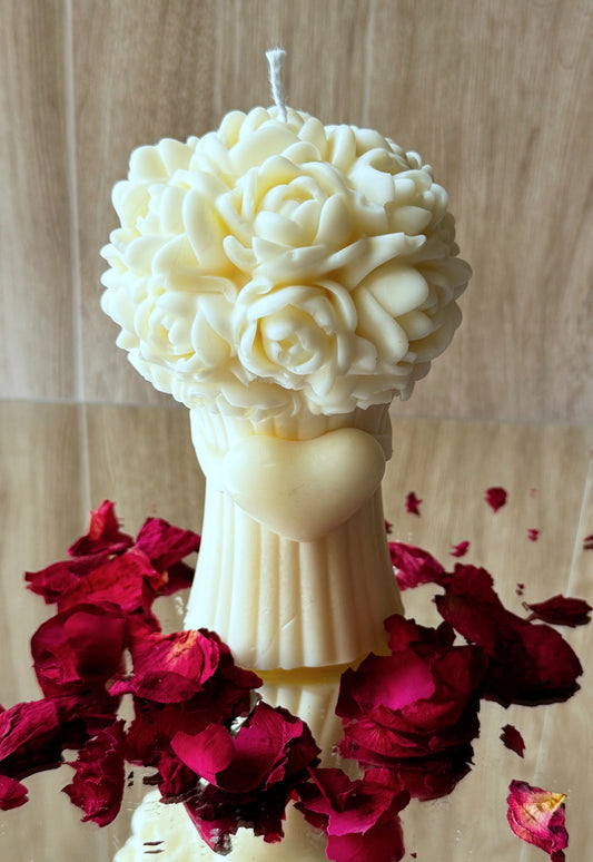 Blooming Rose Bouquet Candle